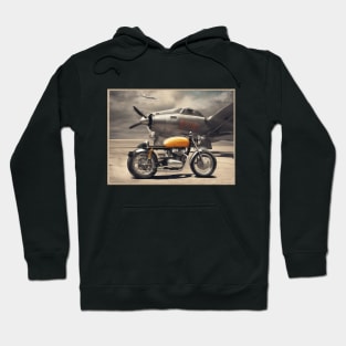 Vintage Cafe racer 50s vibe motorcycle Hoodie